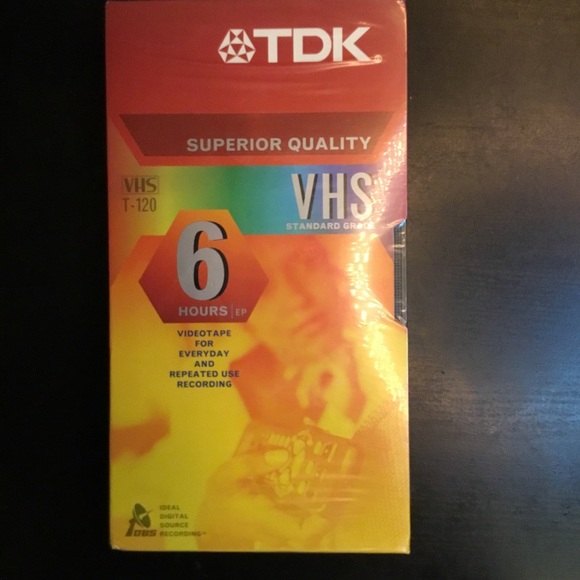 TDK VHS T-120 Blank VHS Tapes Lot of 5, New, Sealed - Picture 3 of 4